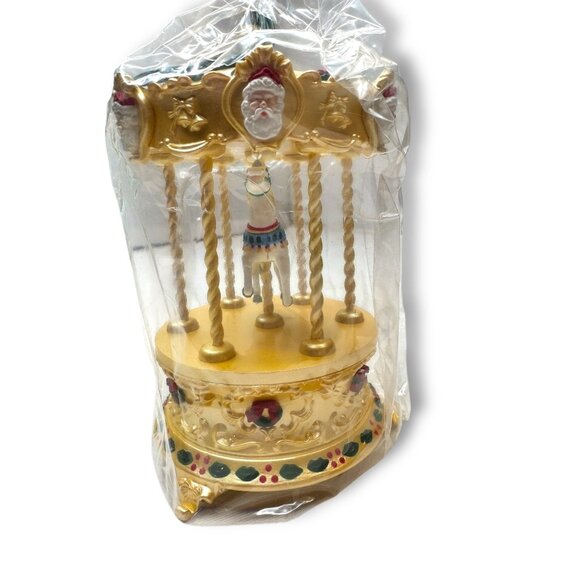 Hallmark 1994 Tobin Fraley Holiday Carousel Magic Ornament Lights & Music - Picture 6 of 9